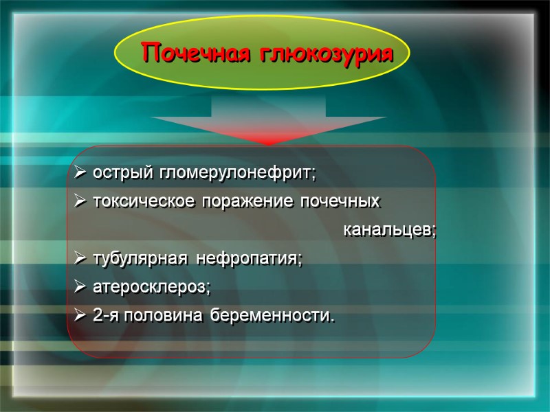 острый гломерулонефрит;   токсическое поражение почечных       